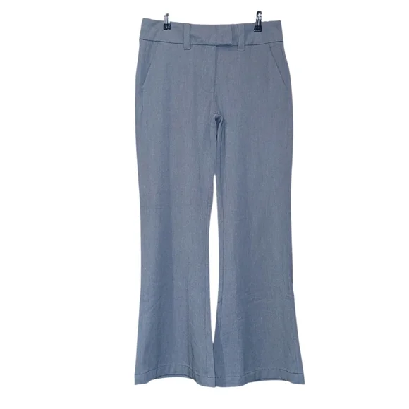Women's AE Baggy Flare Stretch Poppy Trousers 2 *SHORT* Grey NWT's! - Picture 3 of 15